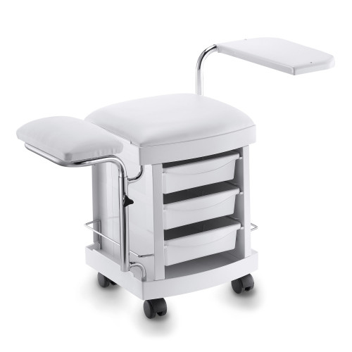 Carrello Manicure con Poggiapiedi Pedicure estraibile Professionale