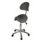 Sella - professional ergonomic seat with backrest dark grey