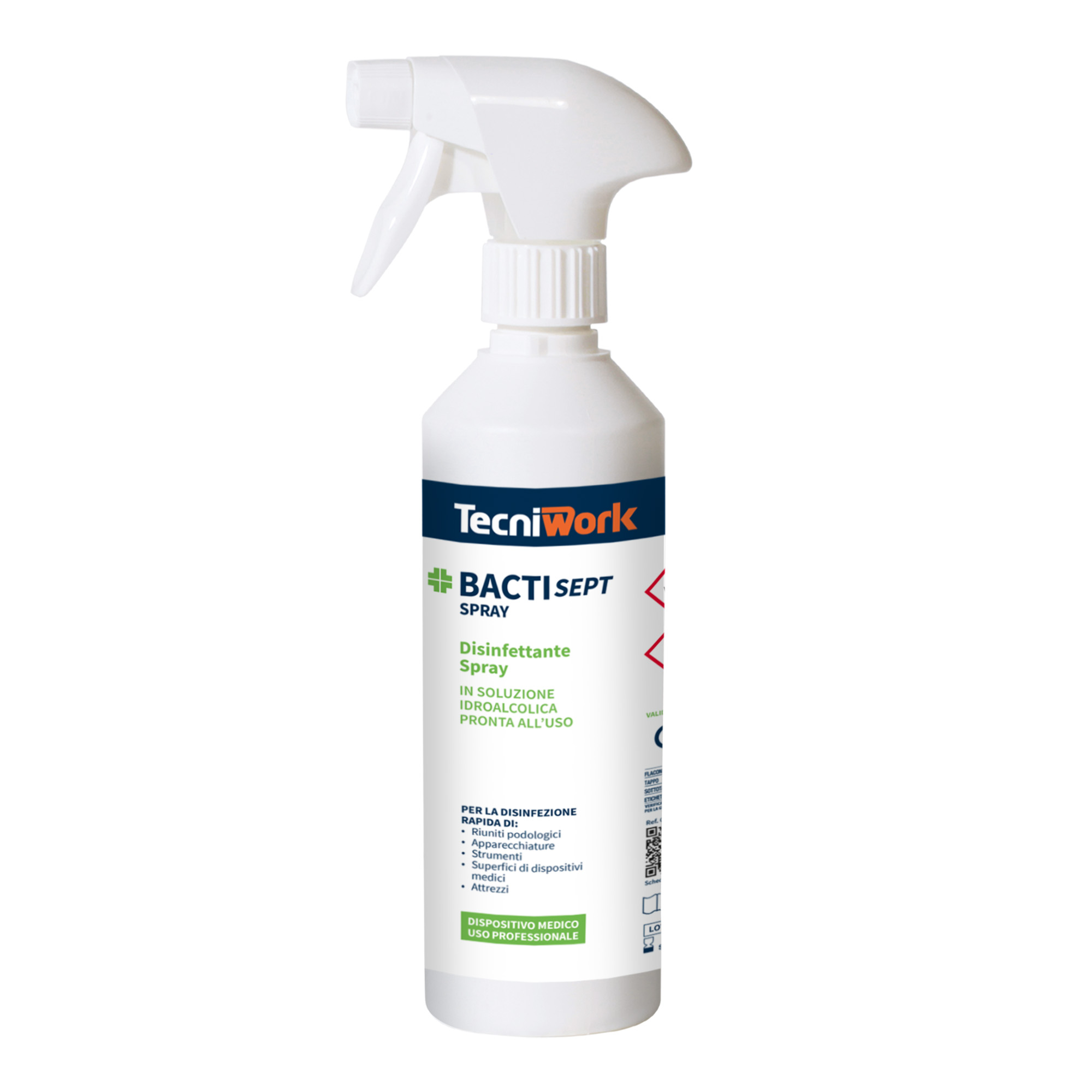 Désinfectant pour les surfaces et le matériel avec une teneur en alcool de  70° Bactisept Spray 500 ml