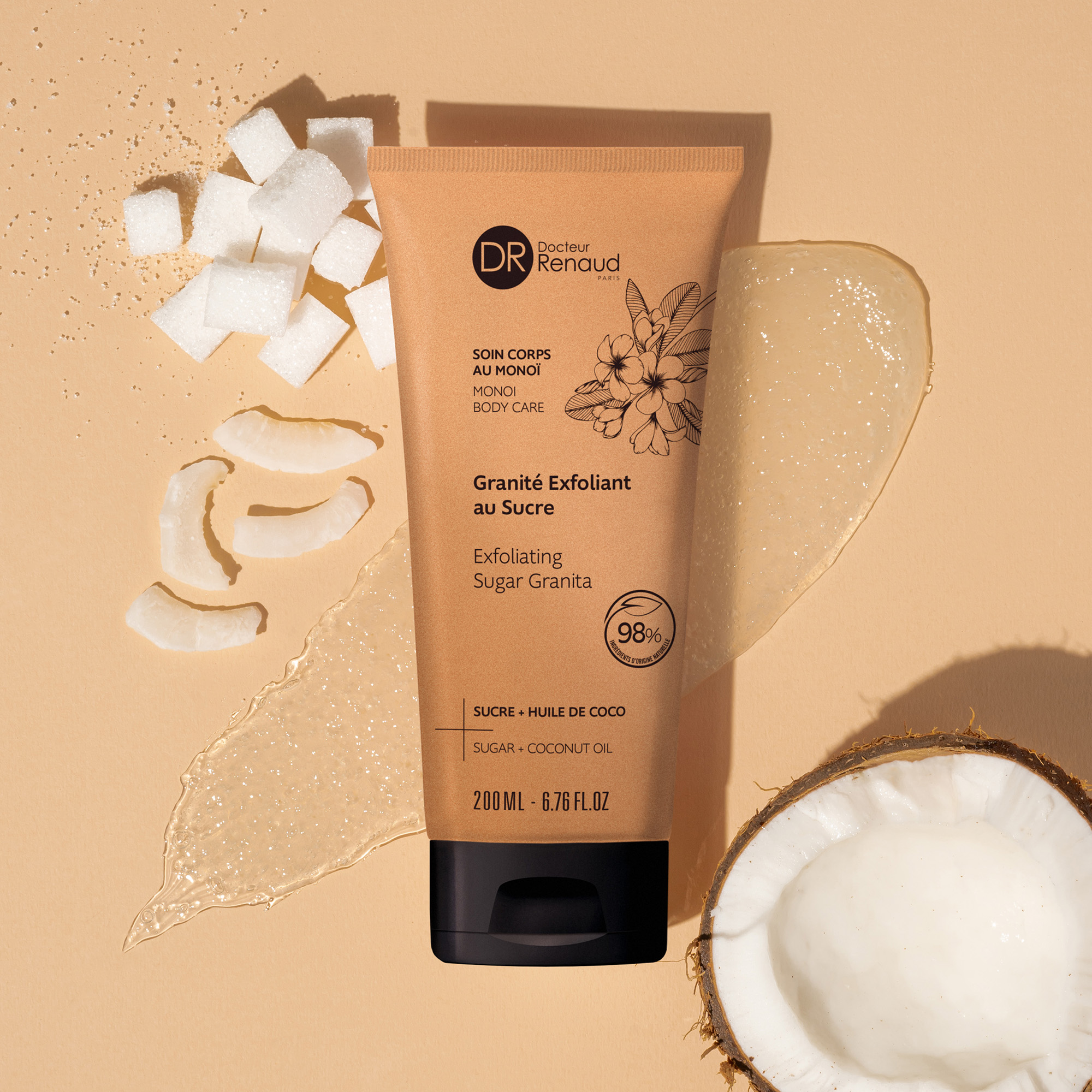 Exfoliating body scrub with Monoi in Limited Edition 200 ml