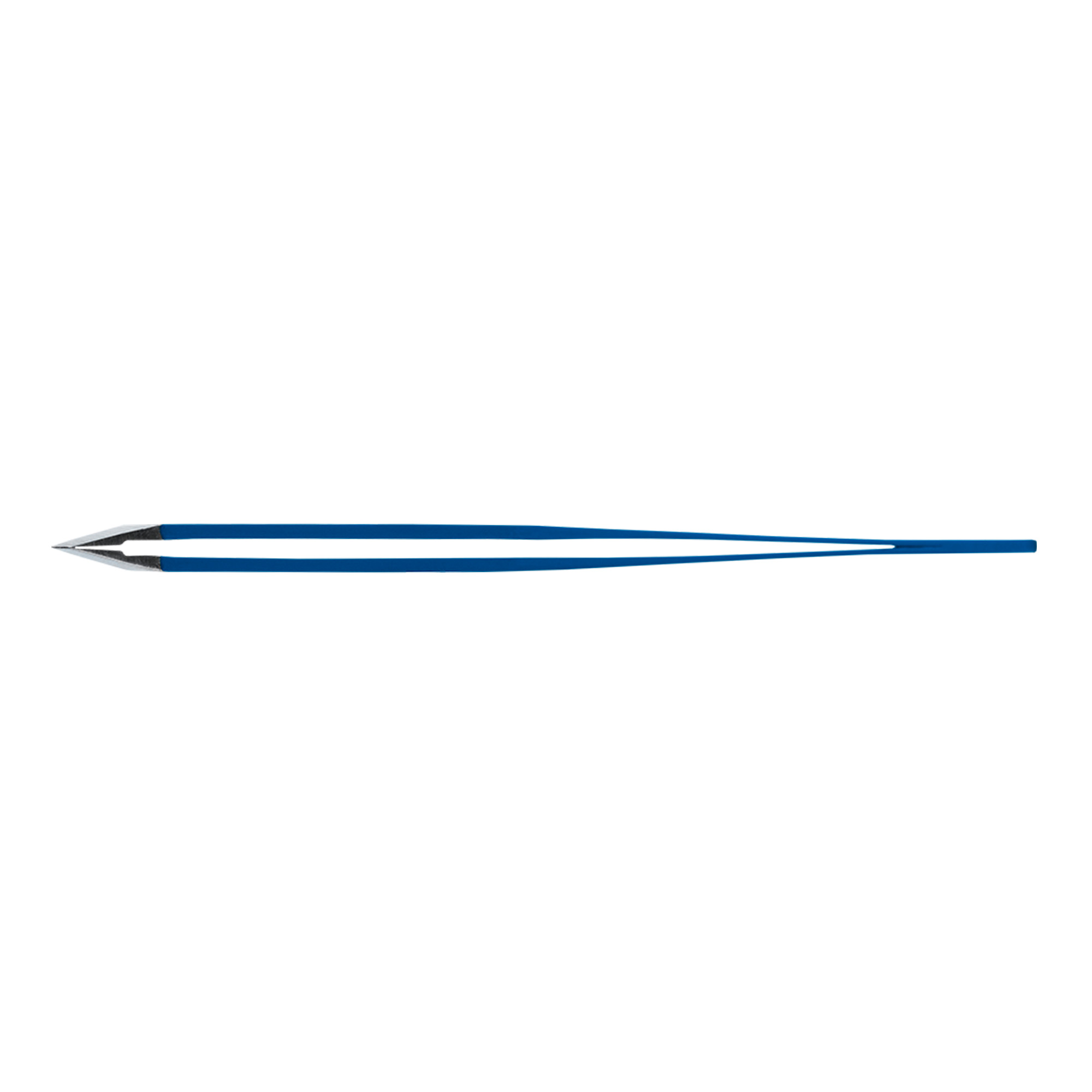 Rubis Stainless Steel Tweezers with Oblique Tip Blue