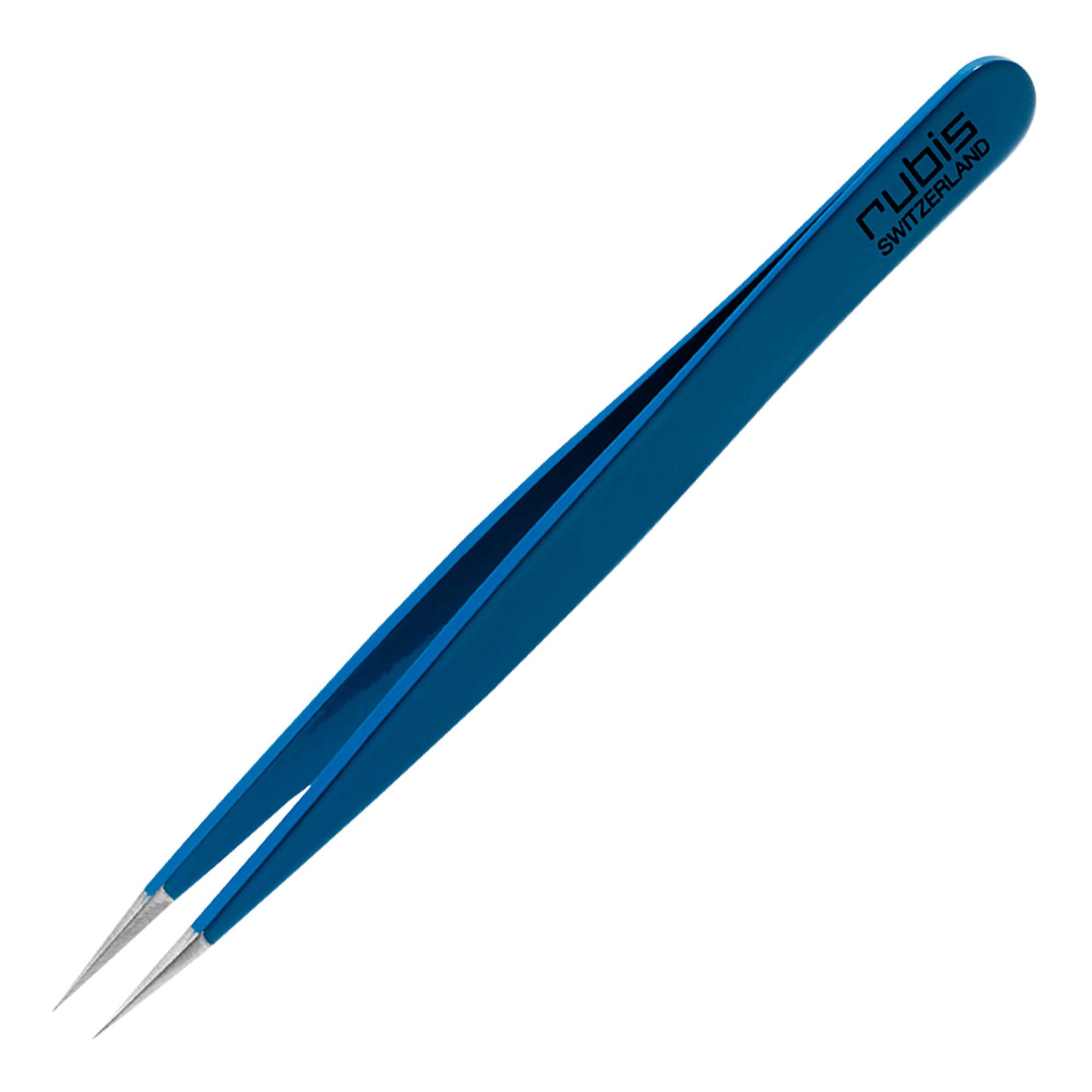 Rubis sharp-pointed stainless steel tweezers Blue