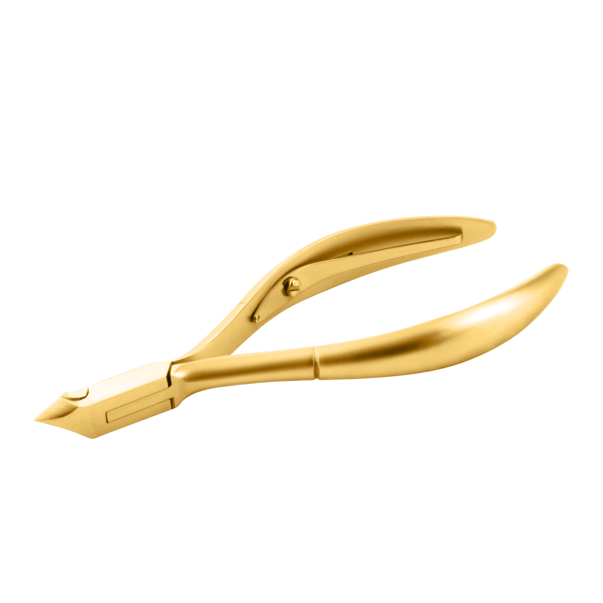 Gold professional cuticle nippers jaw 7 mm