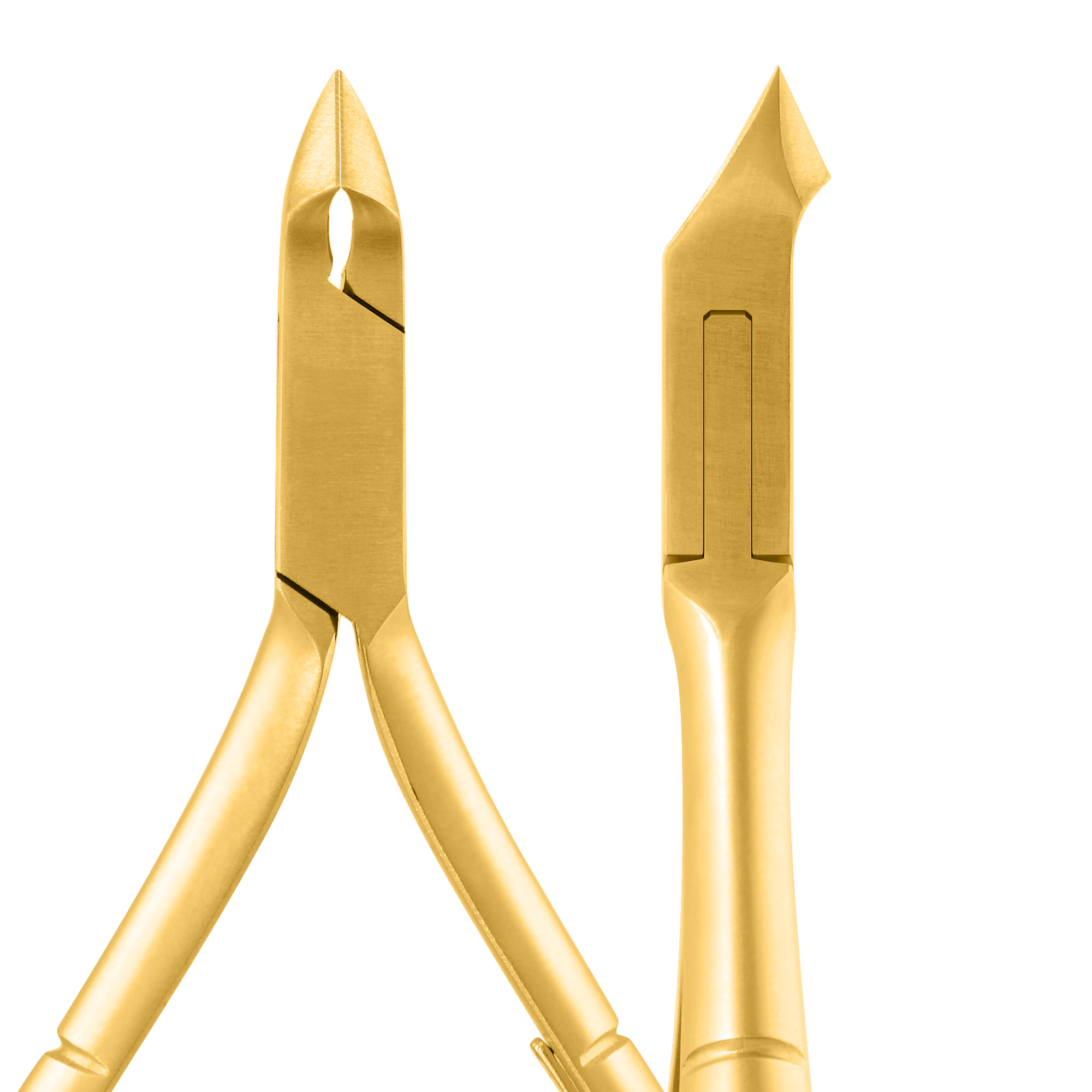 Gold professional cuticle nippers jaw 7 mm