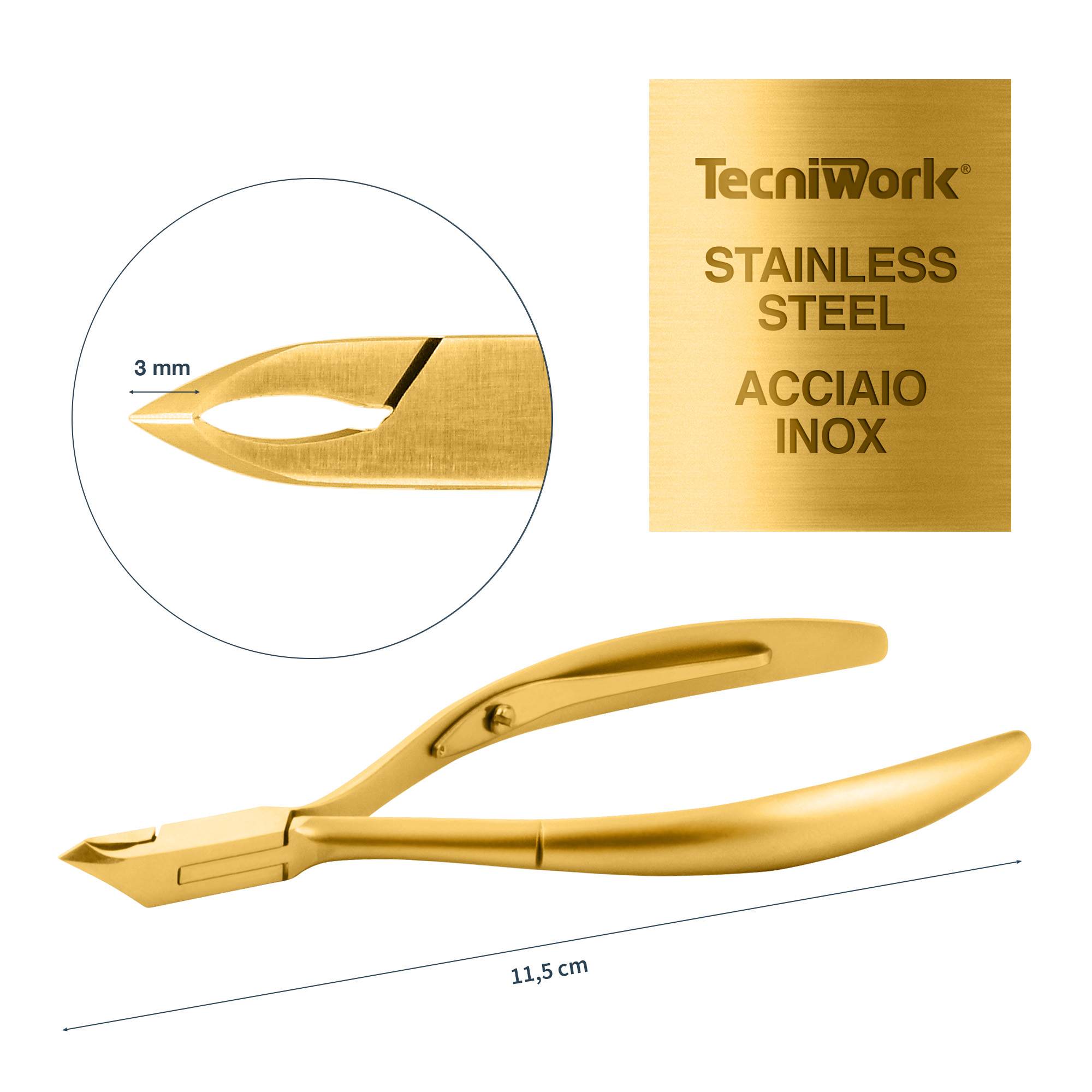 Tronchese professionale Gold Taglio cuticole 3 mm