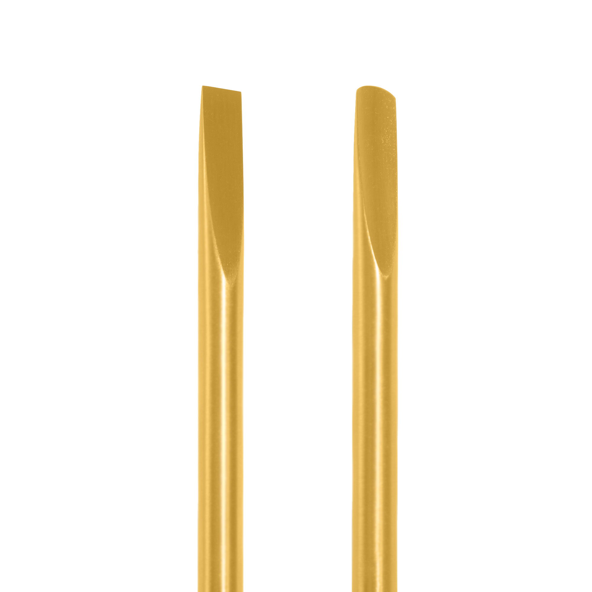 Professional stainless steel nail pusher with Gold finish and double end