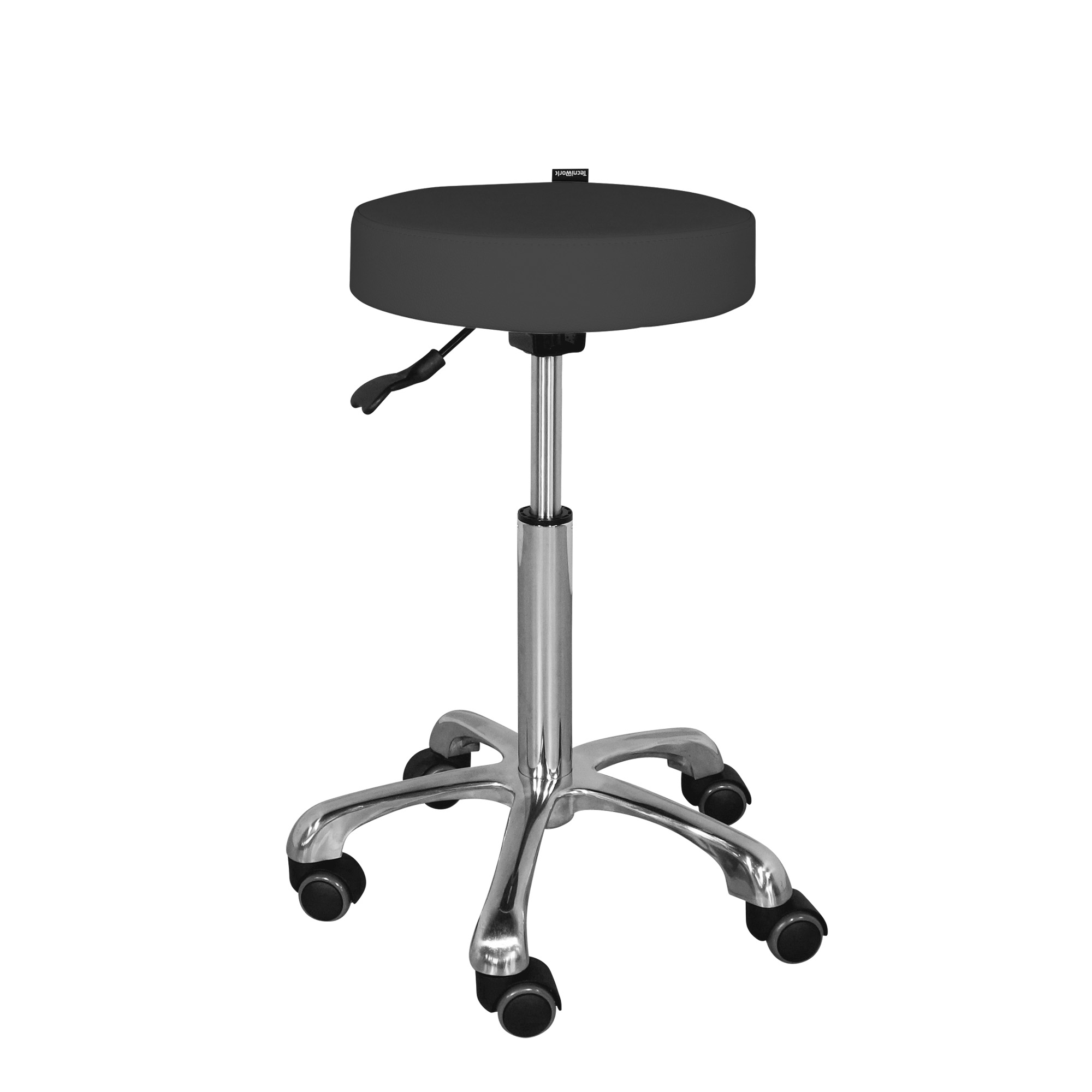 Professional operator's stool Round dark grey