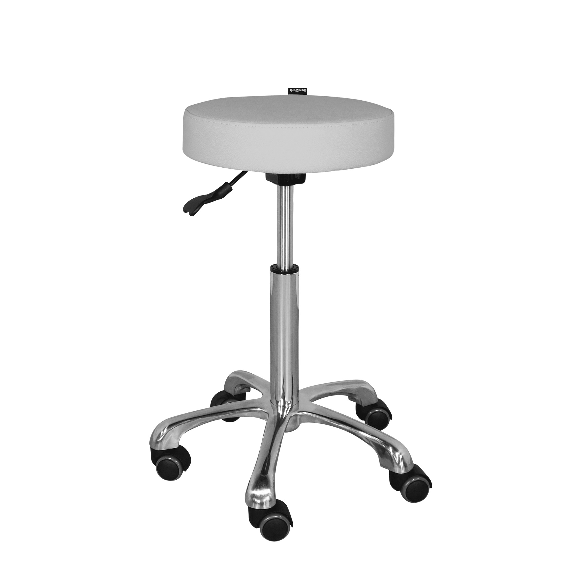 Round operator's stool grey