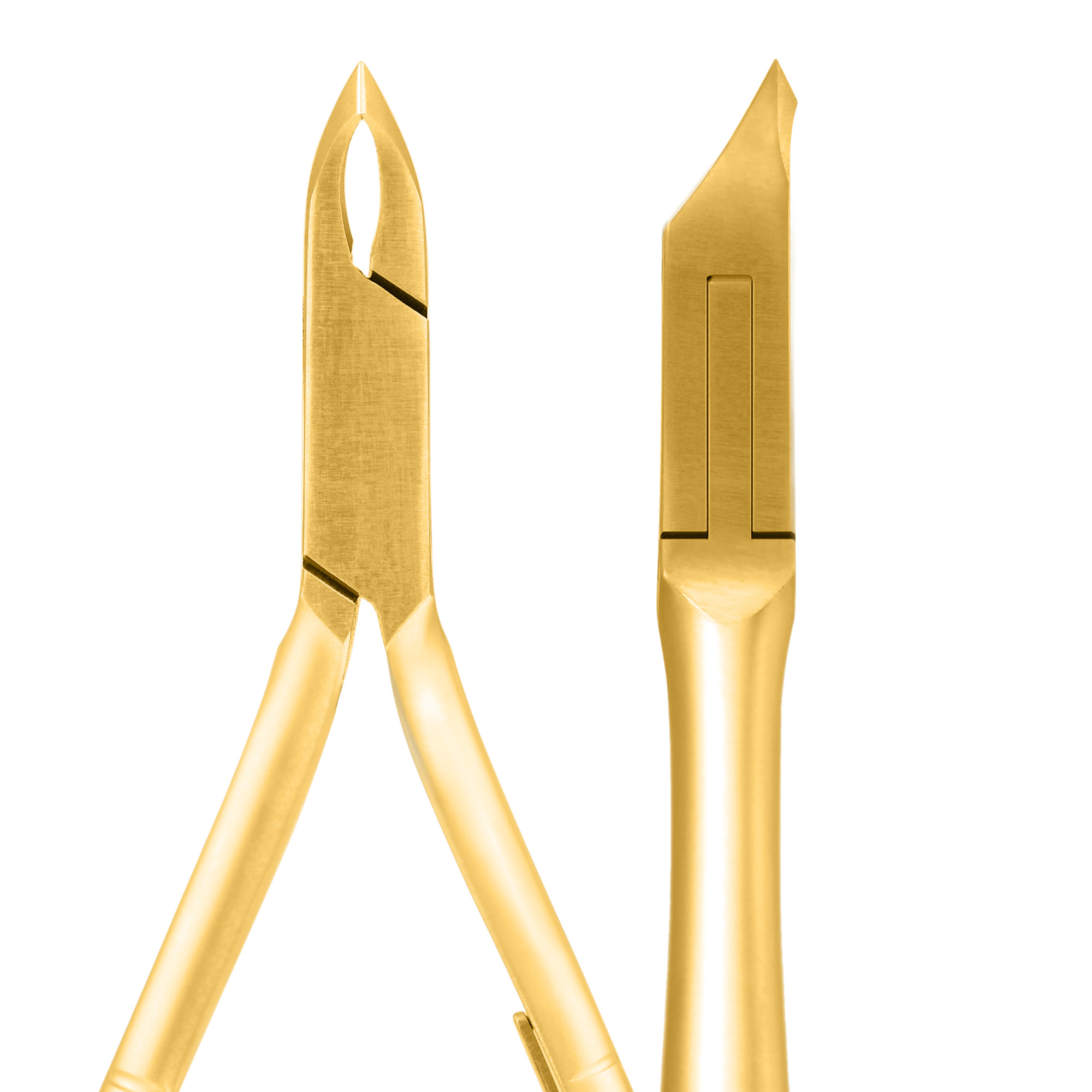 Gold professional cuticle nippers jaw 3 mm