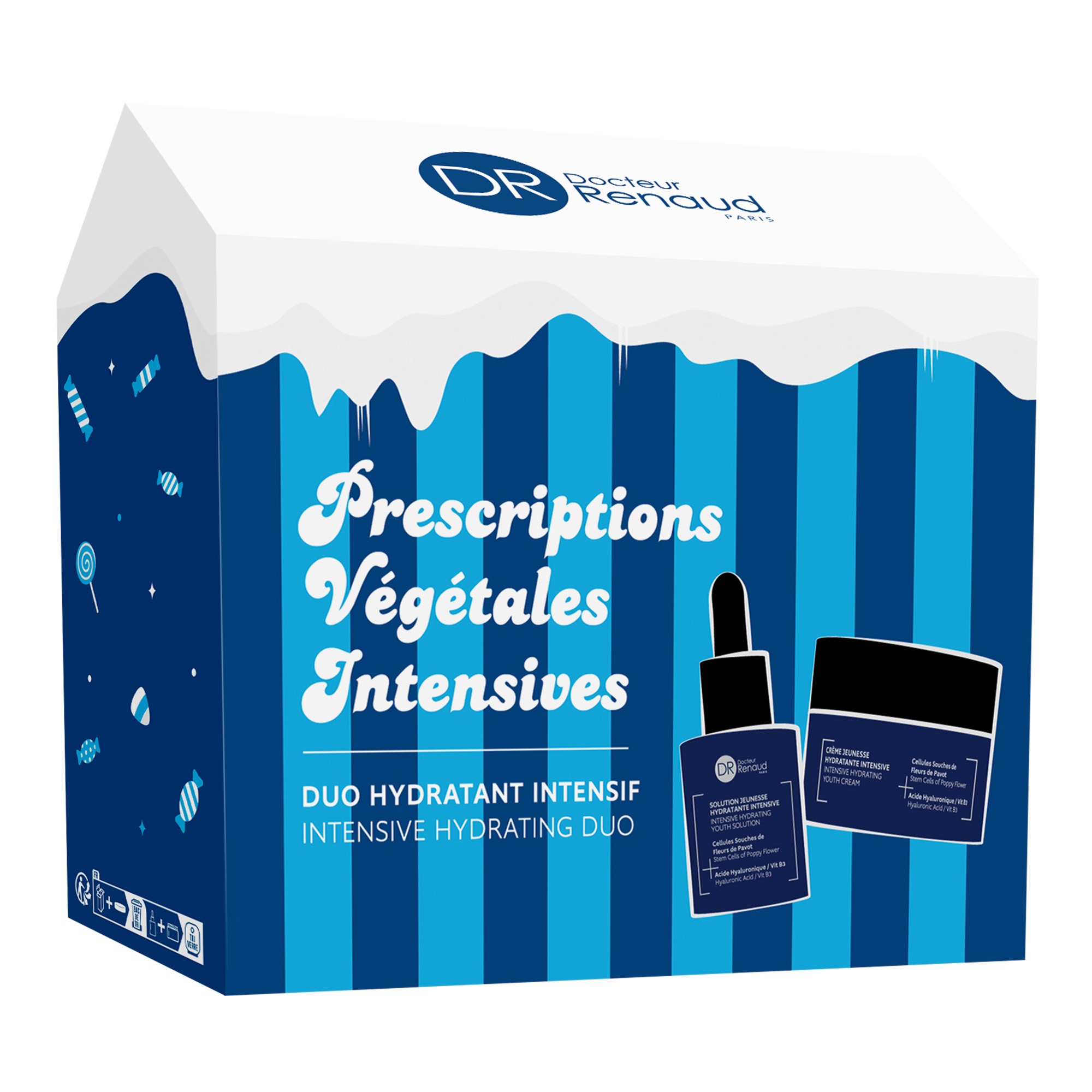 Coffret cadeau avec Crème pour le visage 50 ml et Sérum pour le visage 30 ml Hydratation intensive Booster Anti-Age