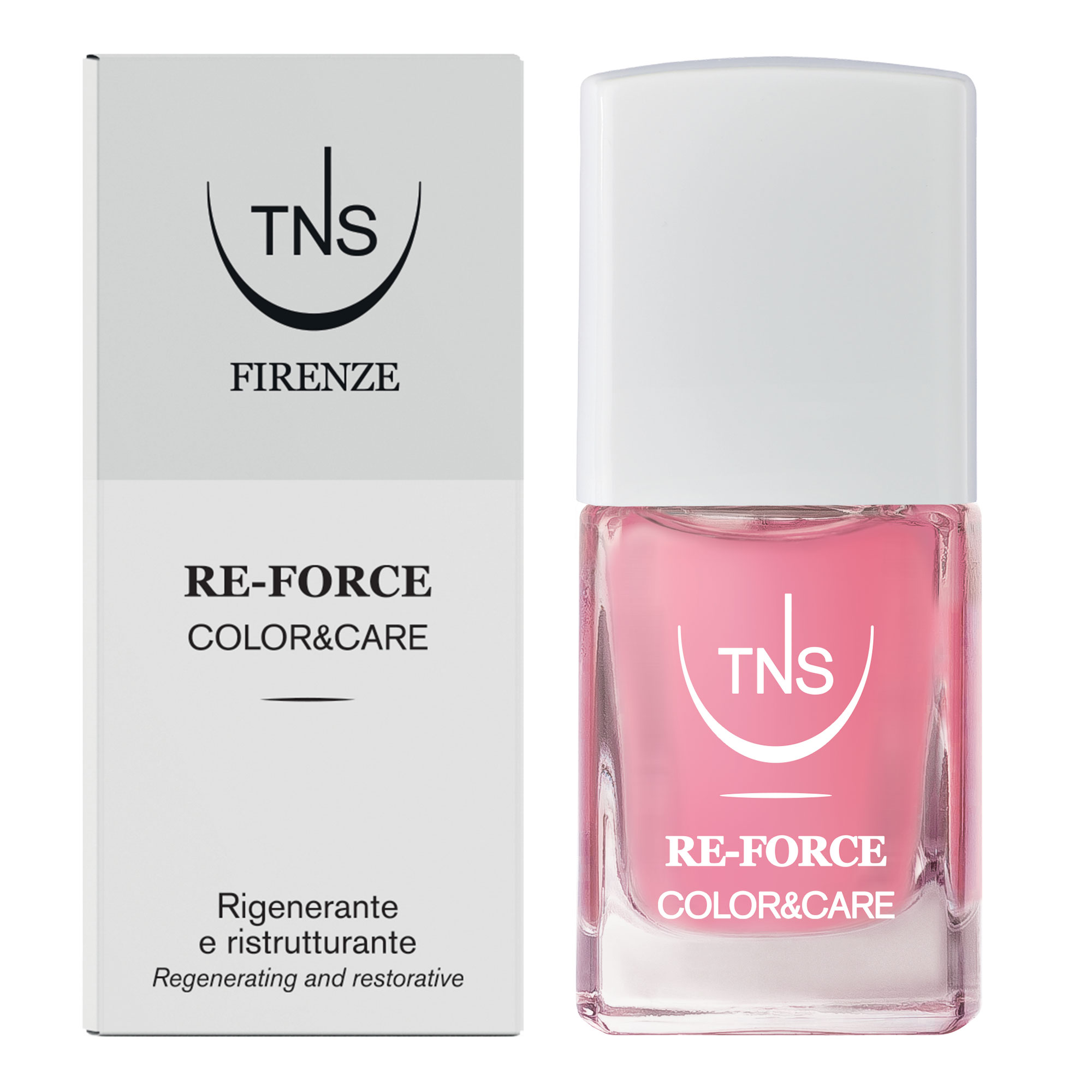 Traitement coloré renforceant pour ongles Re-Force TNS 10 ml Présentoir de 13 pièces