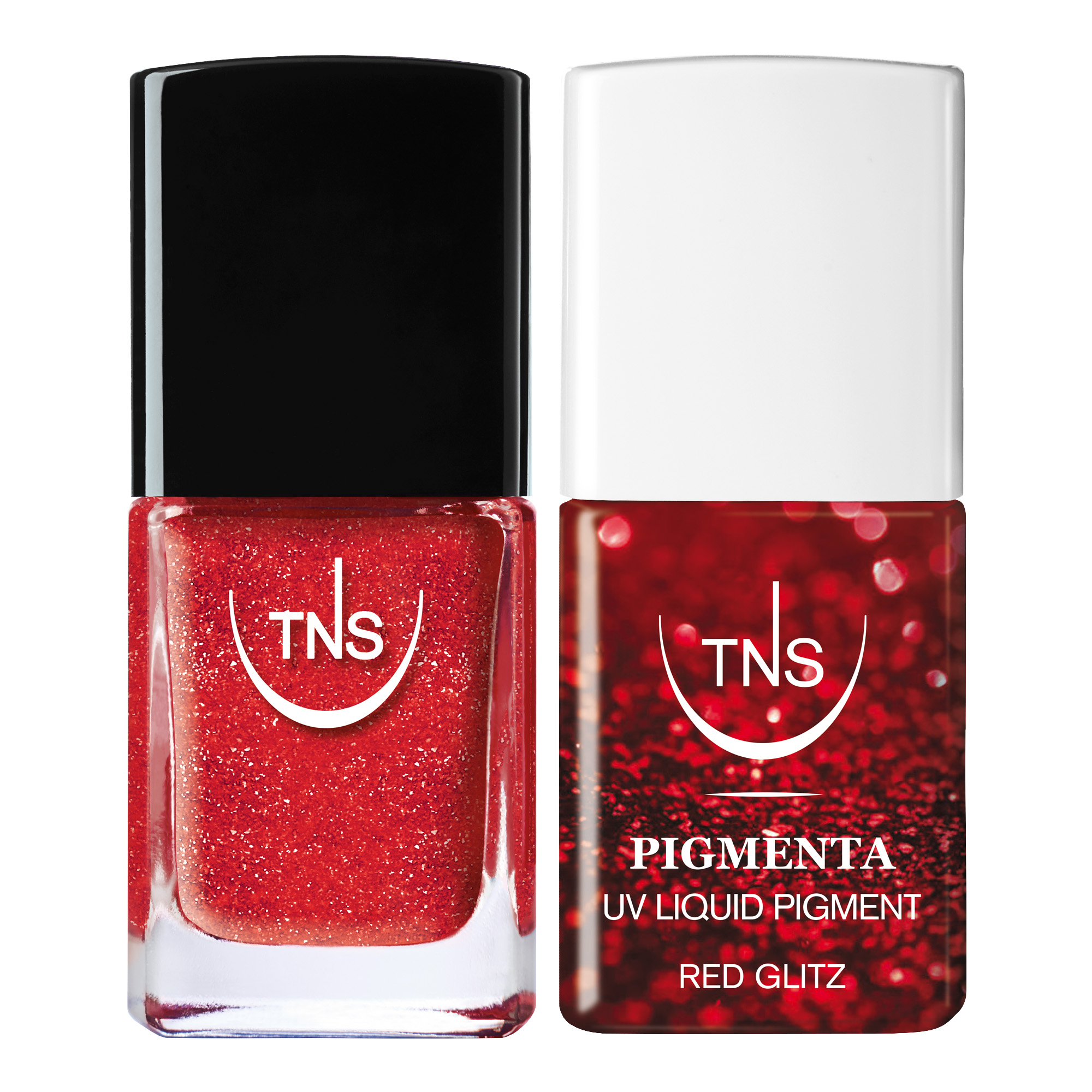 Kit de pigments et de vernis à ongles Glam Duo Red TNS