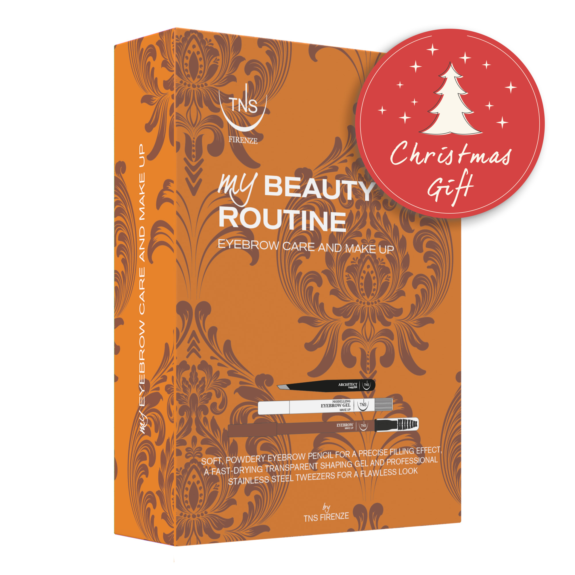 My Beauty Routine Beauty Gift Set with Fixing Gel, Tweezers and Warm Brown Eyebrow Pencil