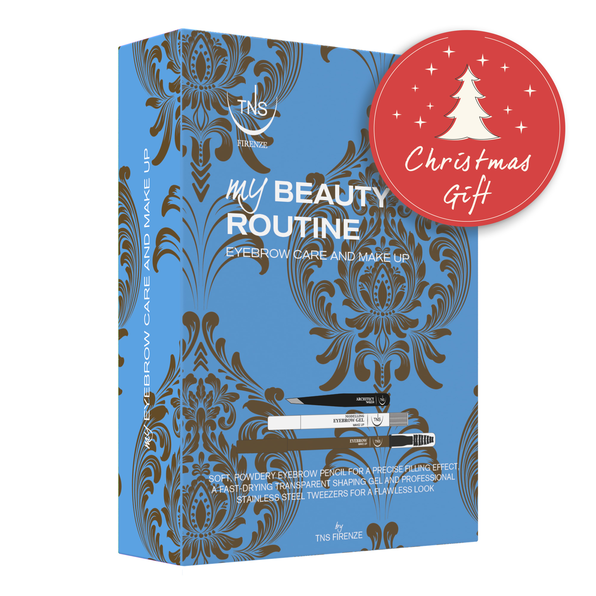 My Beauty Routine Beauty Gift Set with Fixing Gel, Tweezers and cold brown Eyebrow Pencil