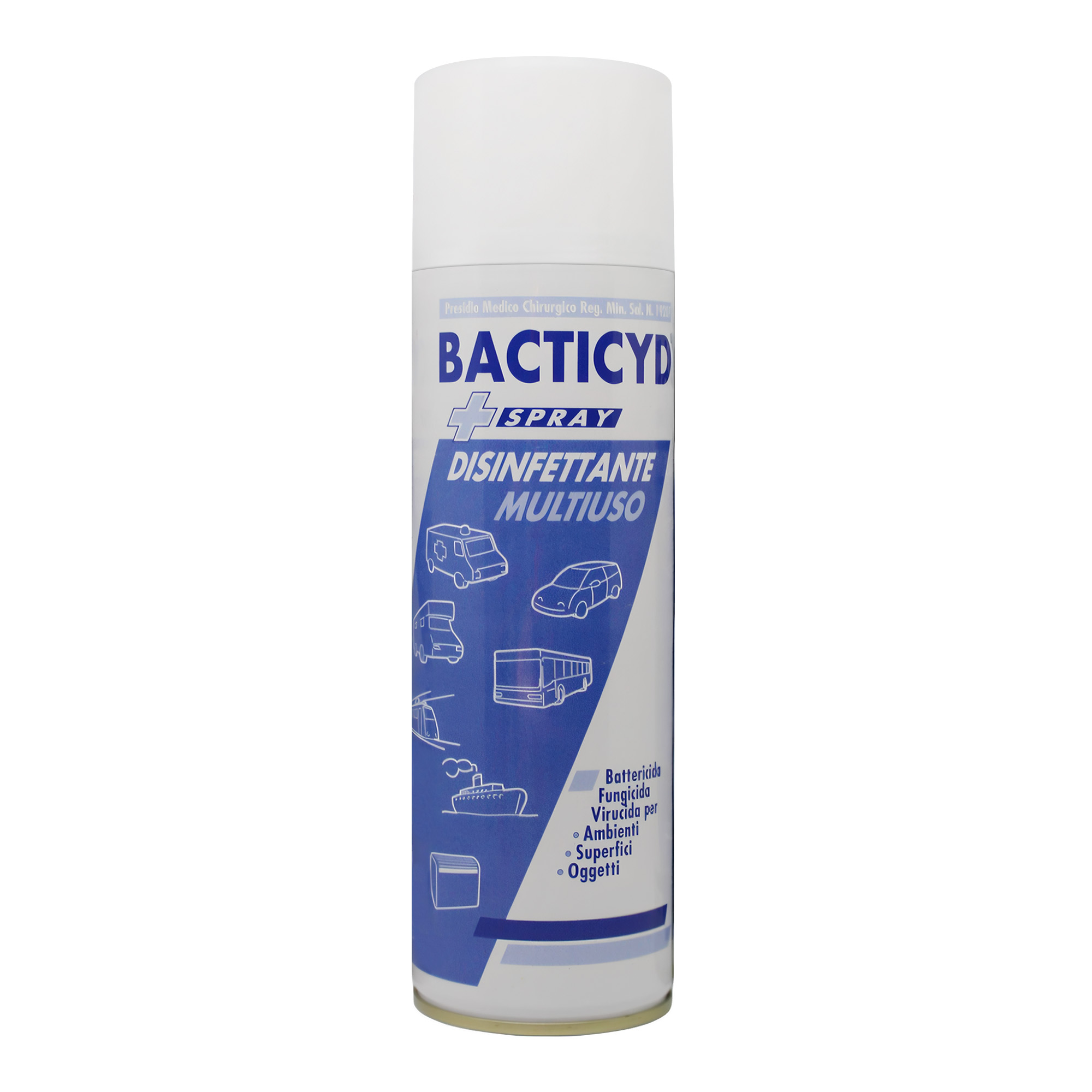 Multipurpose disinfectant for professional environments with antibacterial and deodorising action Bacticyd Spray 500 ml