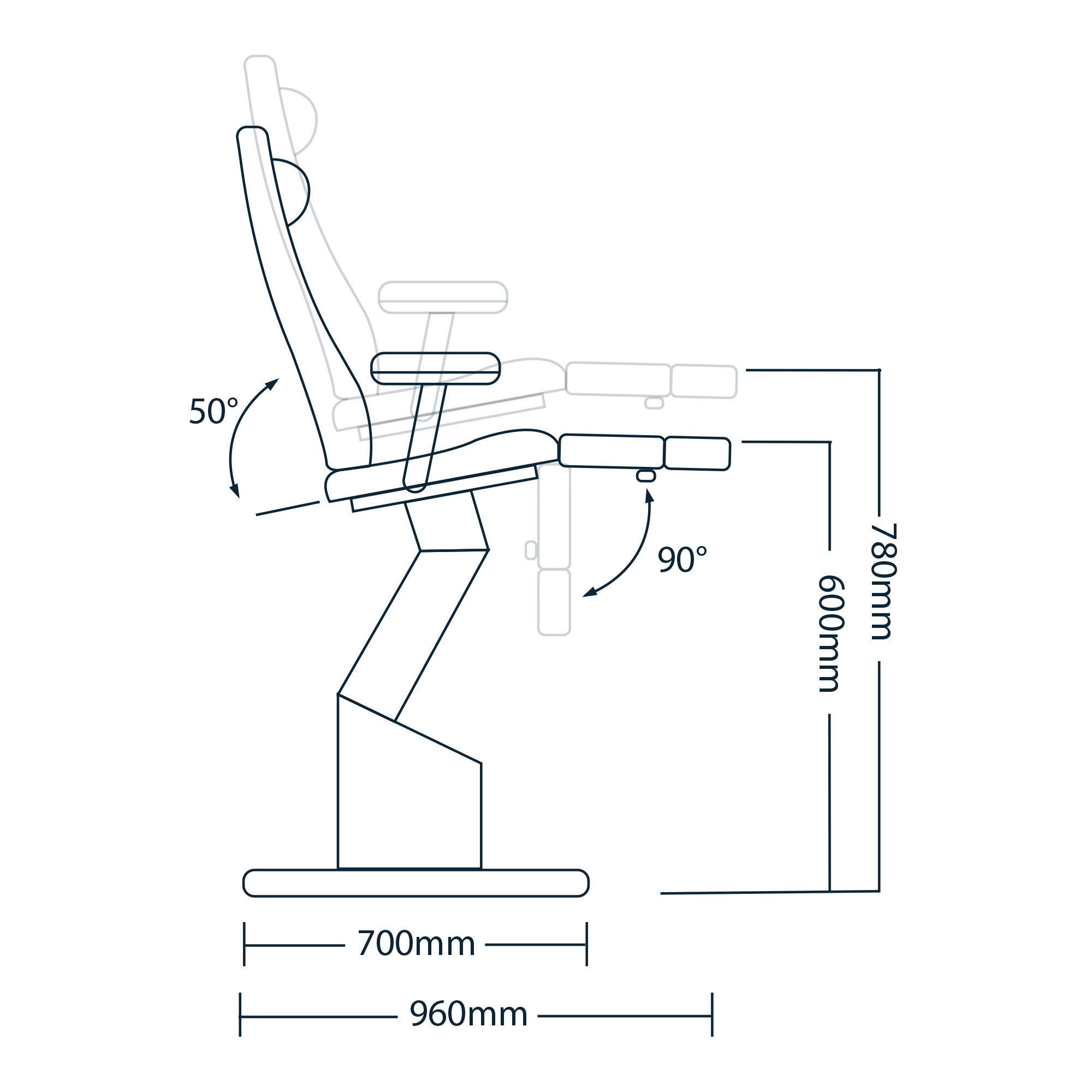 Infinity Motion Fußpflegestuhl mit 1 Motor