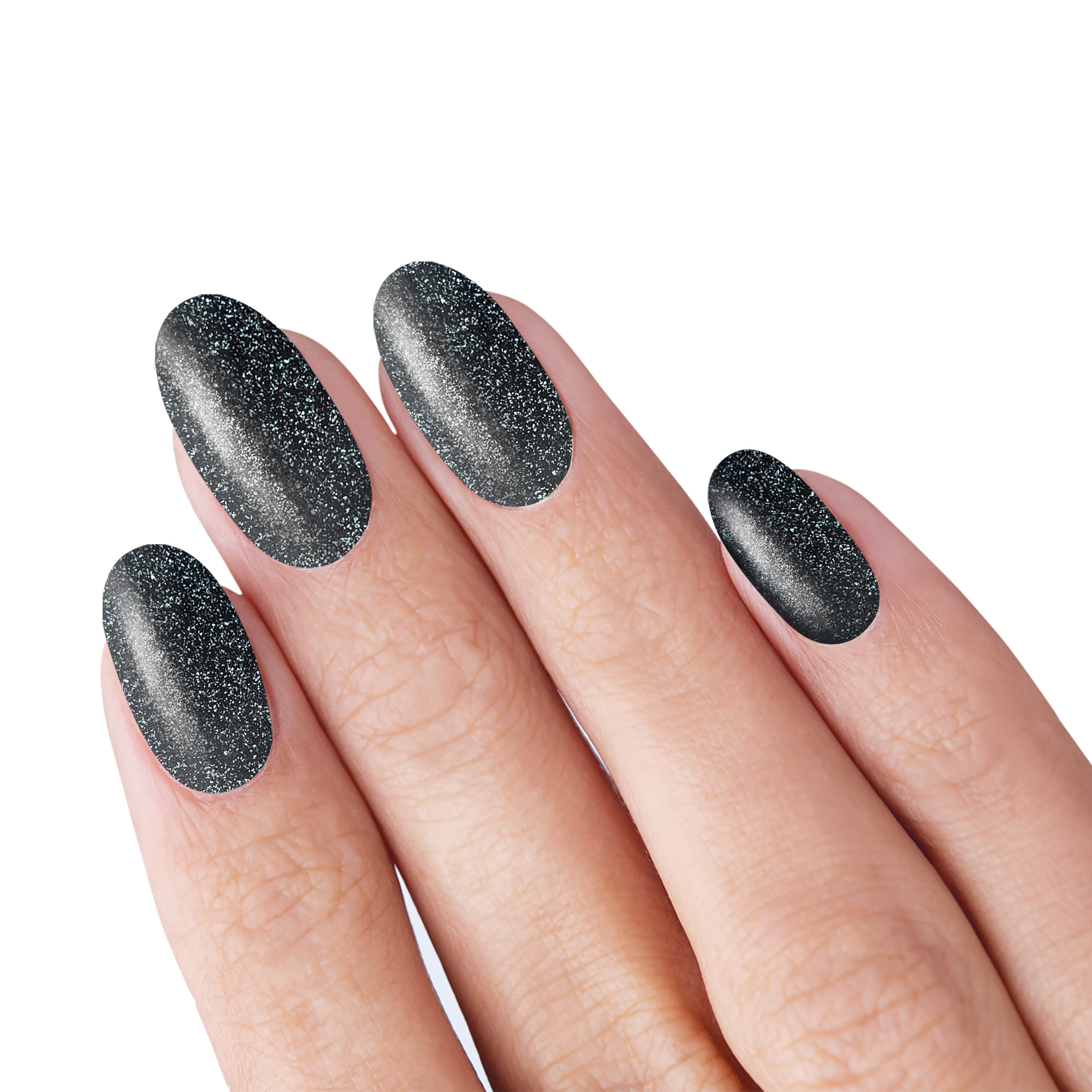 Nagellack Midnight Spark schwarz glitzernd 10 ml TNS