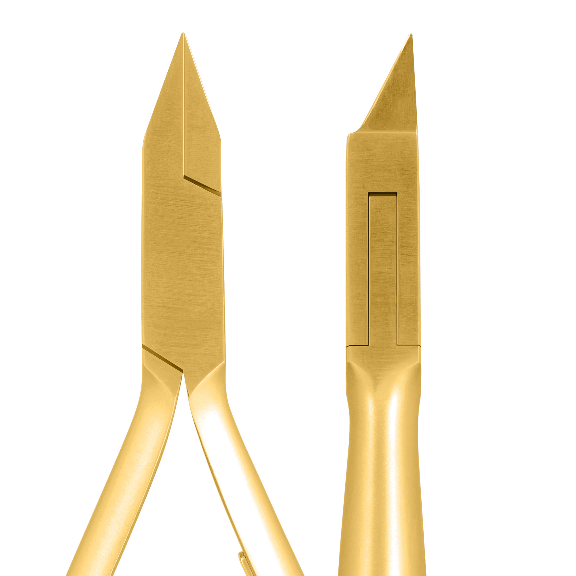 Gold professional nail nippers straight cut jaw 11 mm