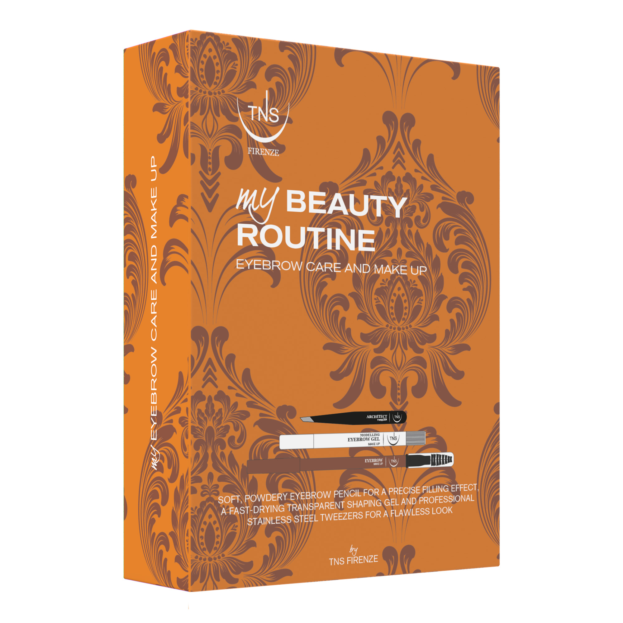 My Beauty Routine Beauty Gift Set with Fixing Gel, Tweezers and Warm Brown Eyebrow Pencil