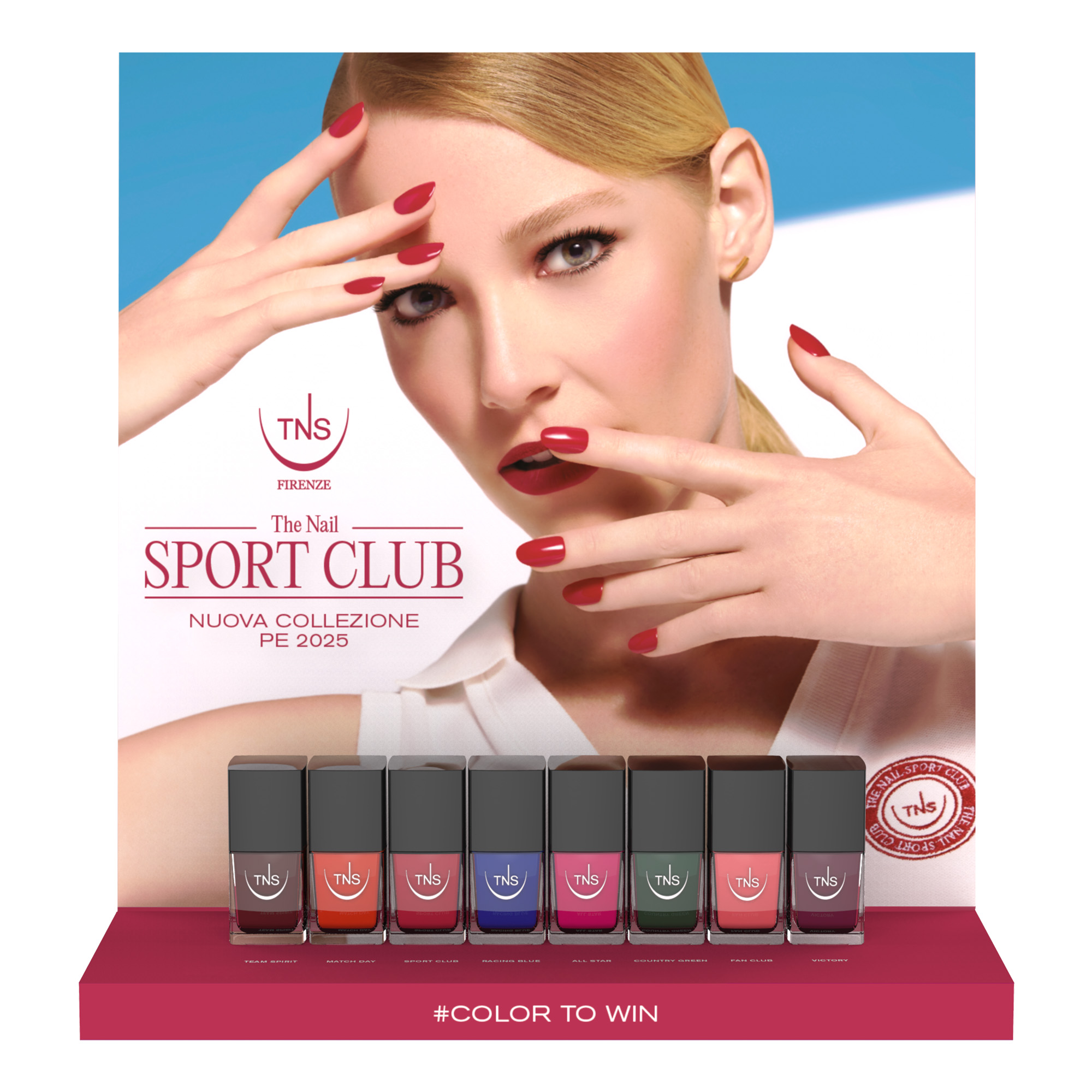 The Nail Sport Club P/E 2025 Collection Laqerìs, Pigmenta, Vernis à ongles, Tops et Bases et TNS UV Led Lamp