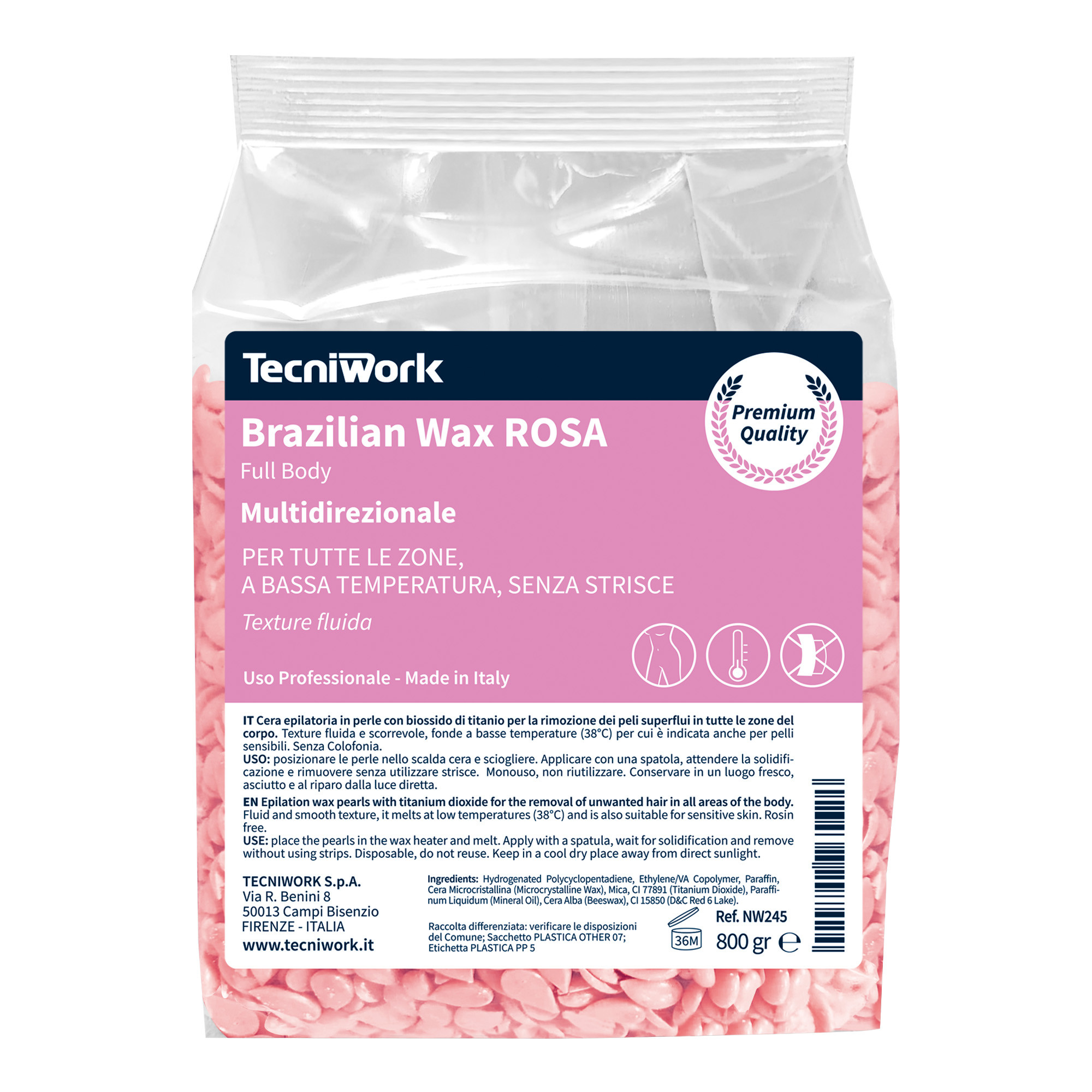 Promotion Brazilian Wax pearls Pink Tecniwork 18 pcs