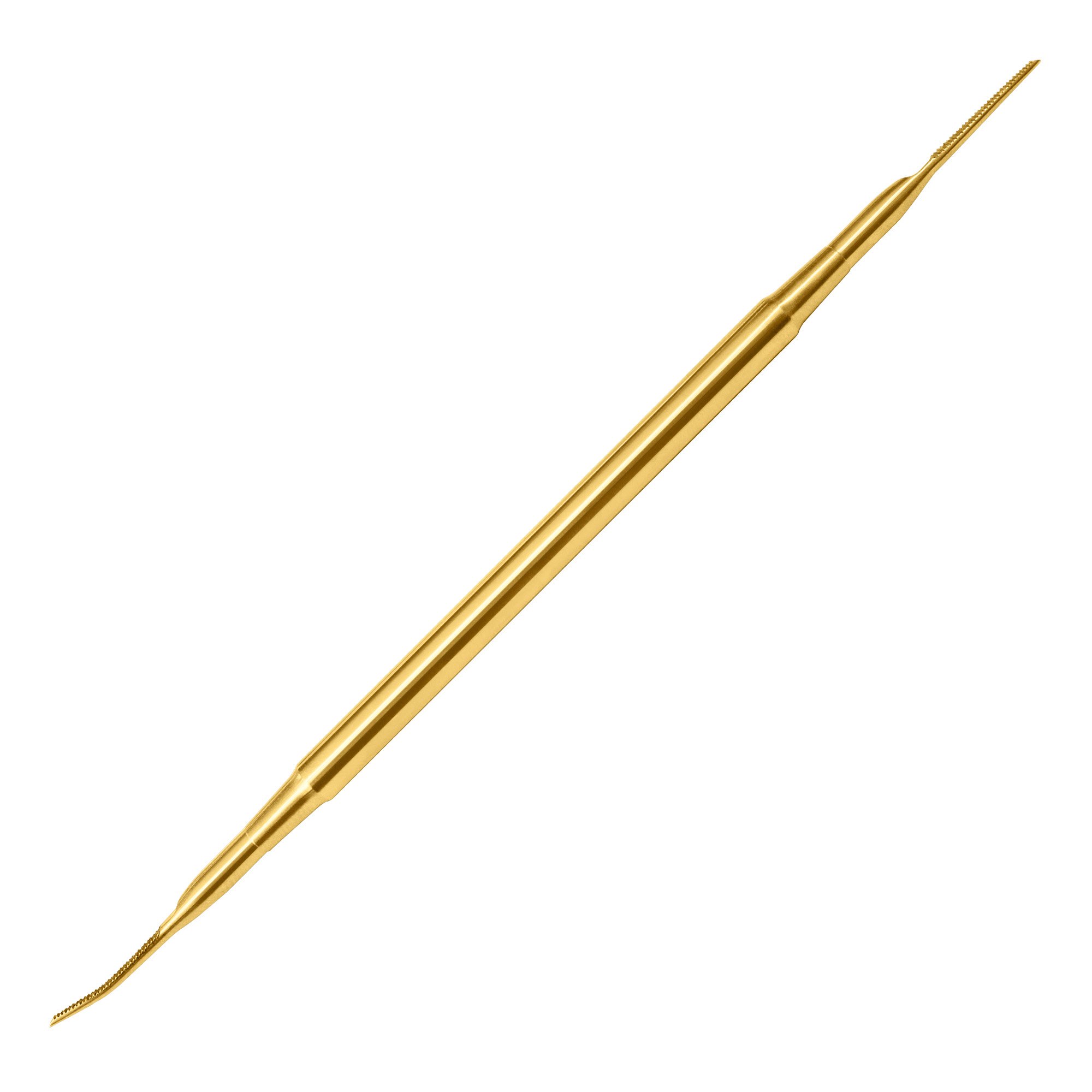 Gold professional double-tipped instrument with fine microfile